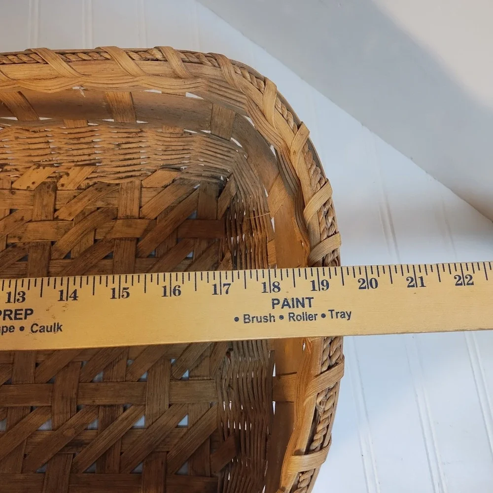 Vintage Woven Basket Goose Geese W/ Handle Large Cottage Core Rustic Farmhouse